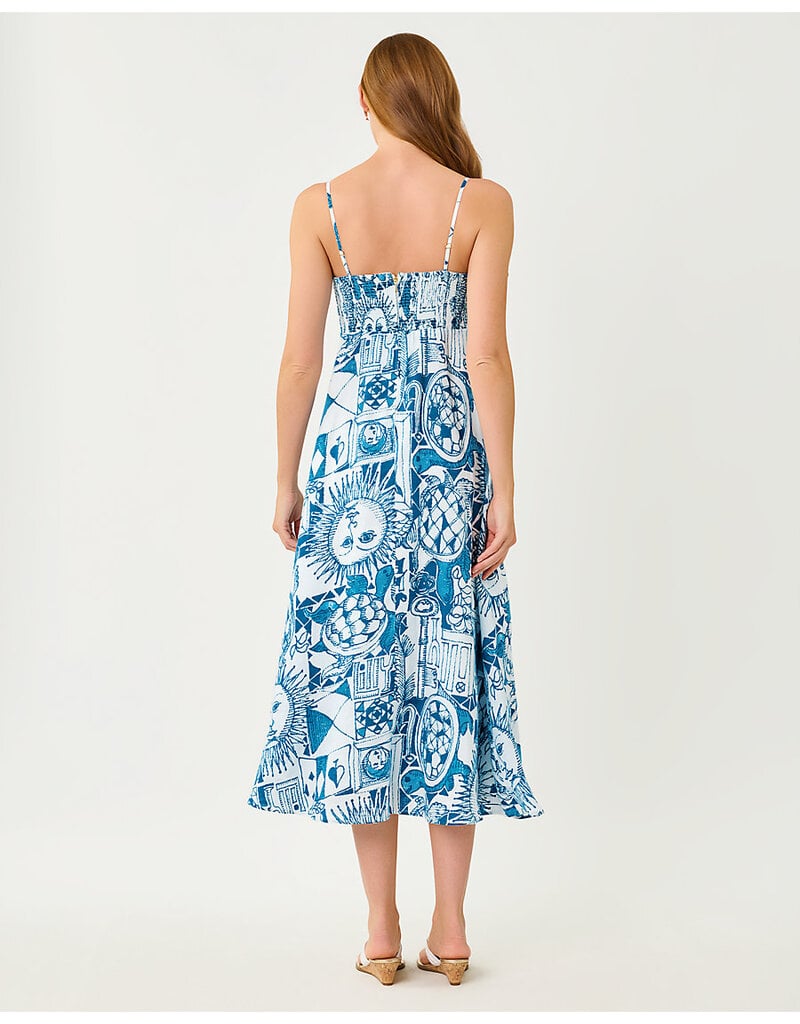 Lilly Pulitzer Jorgian Linen Midi Dress