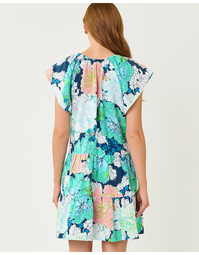 Lilly Pulitzer Norella Flutter Sleeve Linen Dress