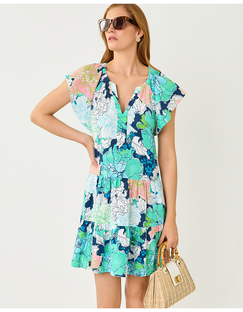 Lilly Pulitzer Norella Flutter Sleeve Linen Dress