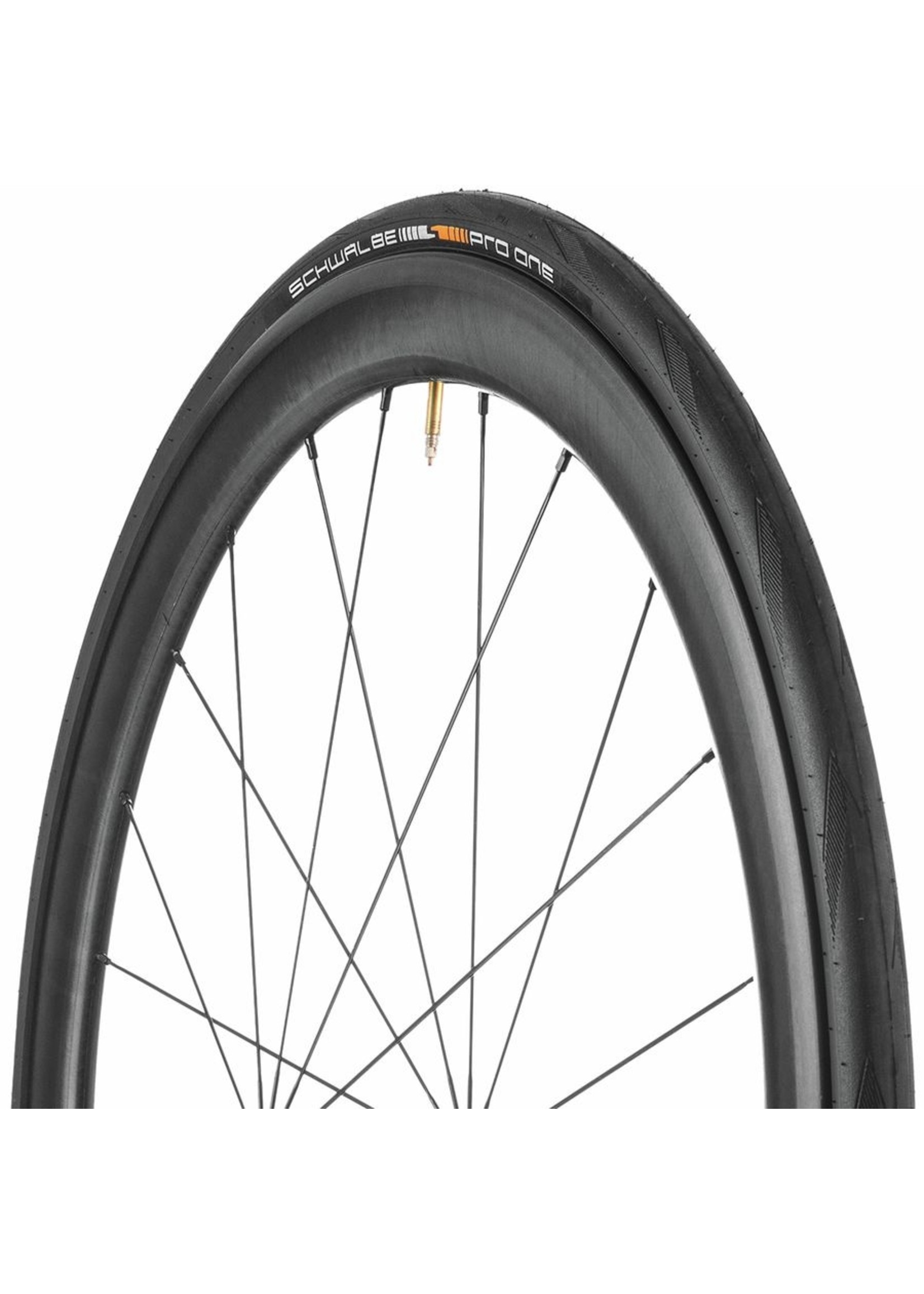 Schwalbe Schwalbe Pro One Tubeless Road Tire, 700 x 25 Folding Bead Black with OneStar Compound and MicroSkin Casing