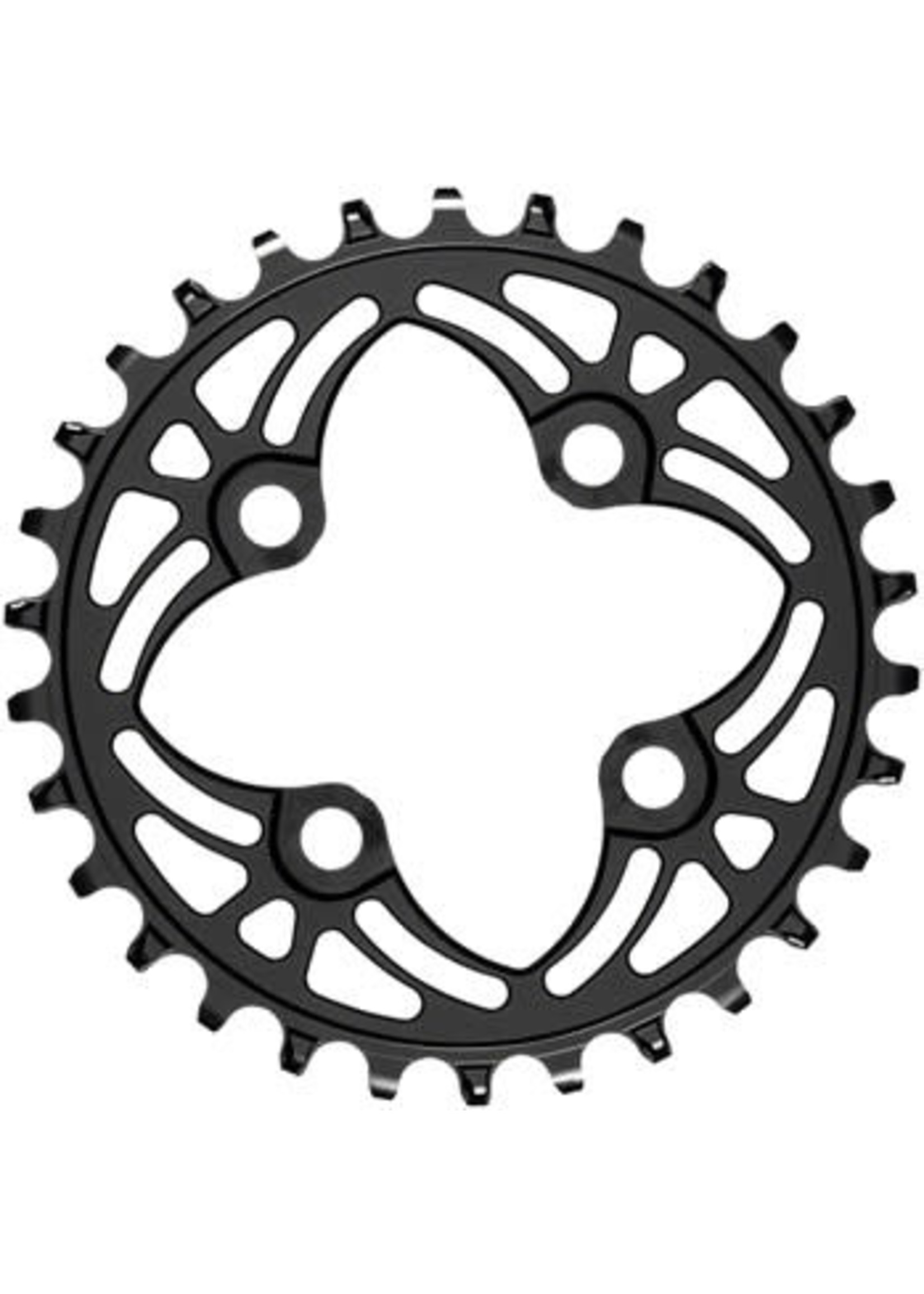 Absolute Black absoluteBLACK Round 64 BCD Chainring - 30t, 64 BCD, 4-Bolt, Narrow-Wide, Black