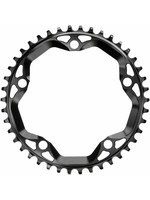 Absolute Black absoluteBLACK Round 130 BCD CX Chainring - 42t, 130 BCD, 5-Bolt, Narrow-Wide, Black