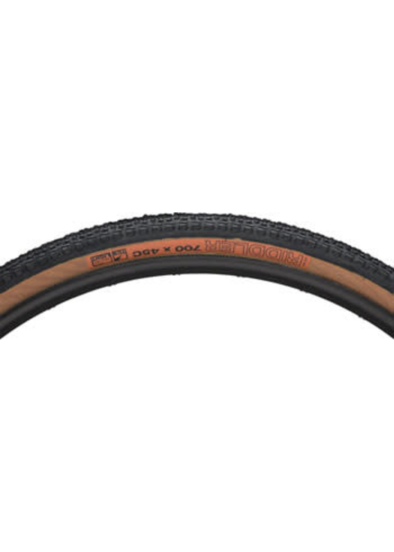 WTB WTB Riddler 700c Tire - 700 x 45 TCS Tubeless Folding Black/Tan Light Fast Rolling