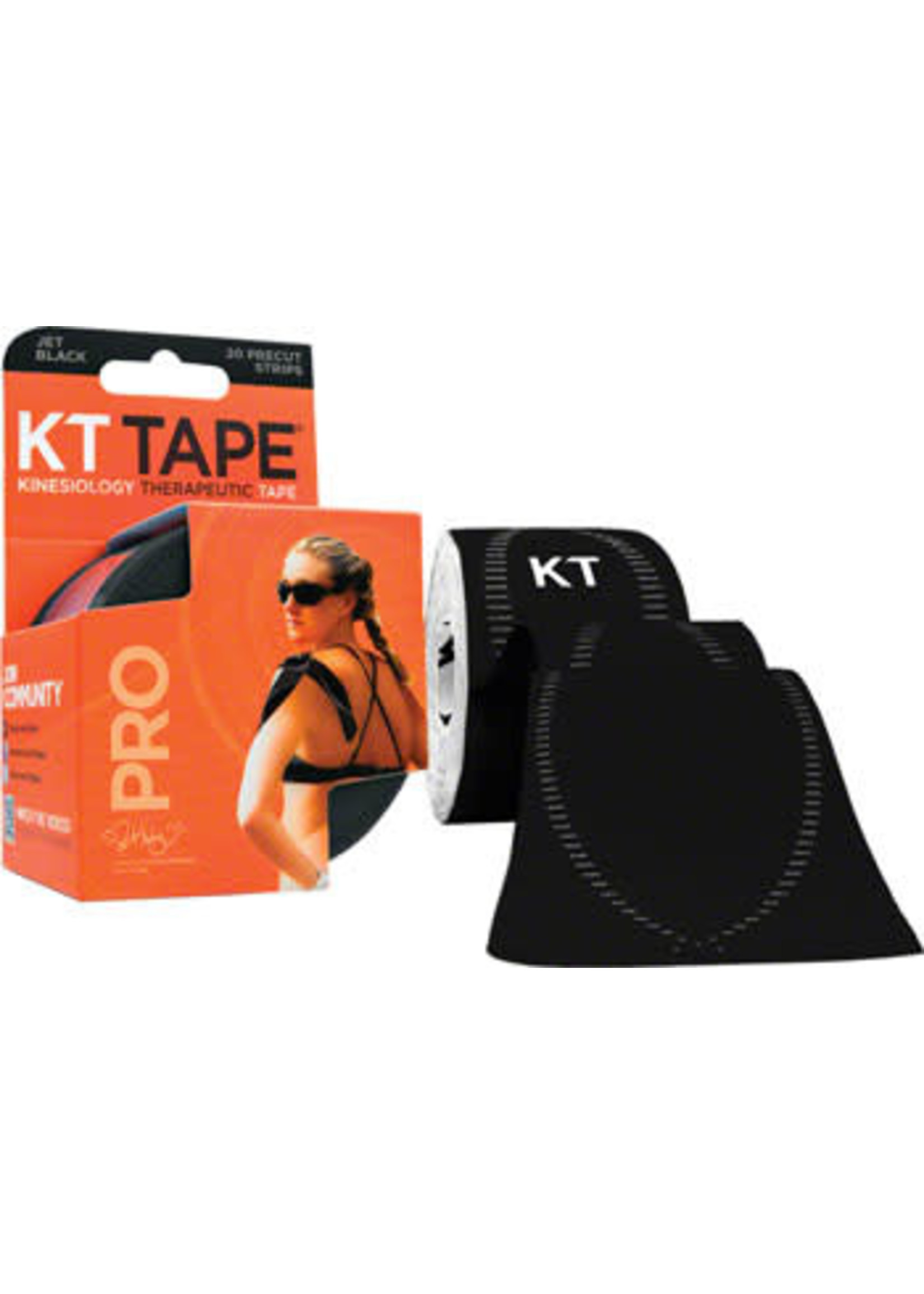 KT Tape KT Tape Pro Kinesiology Therapeutic Body Tape: Roll of 20 Strips Jet Black