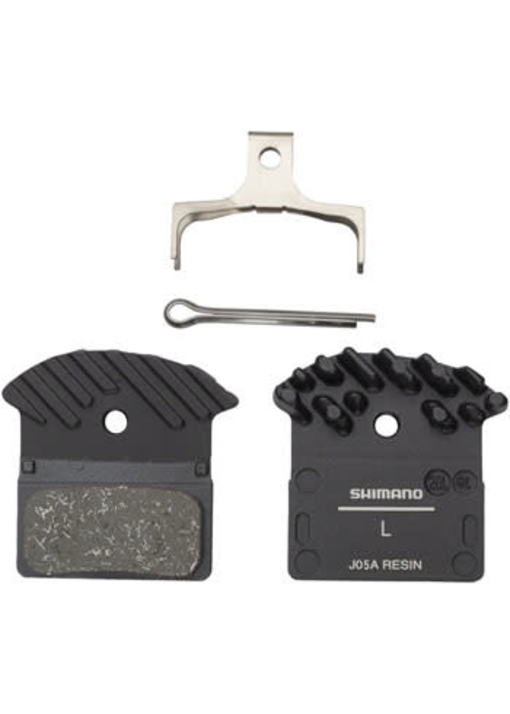 Shimano Shimano J05A-RF Disc Brake Pad and Spring - Resin Compound, Finned Aluminum Back Plate