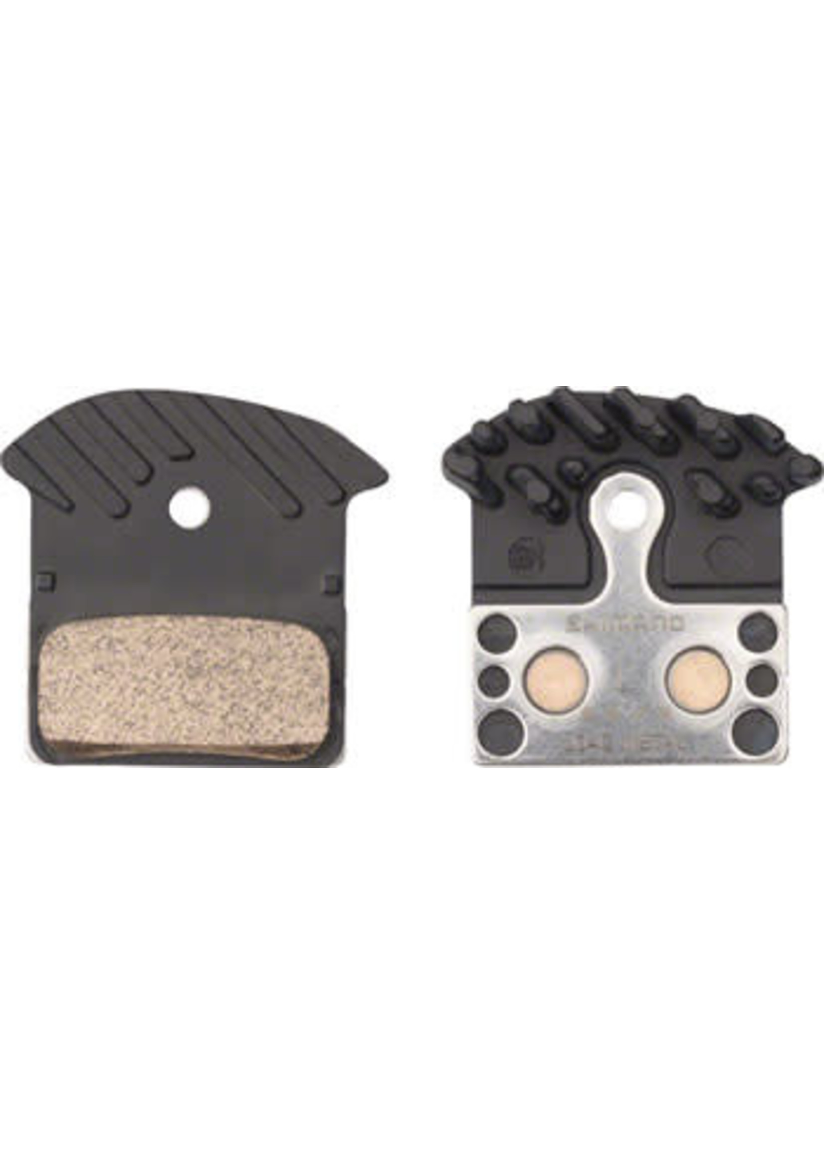 Shimano Shimano J04C-MF Disc Brake Pads and Springs - Metal Compound, Finned Alloy and Stainless Steel Back Plate,