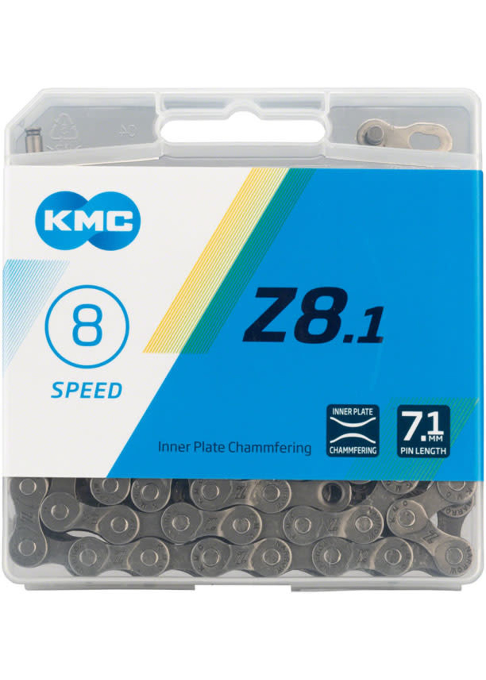 KMC KMC Z8.1 Chain - 8-Speed, 116 Links, Silver/Gray