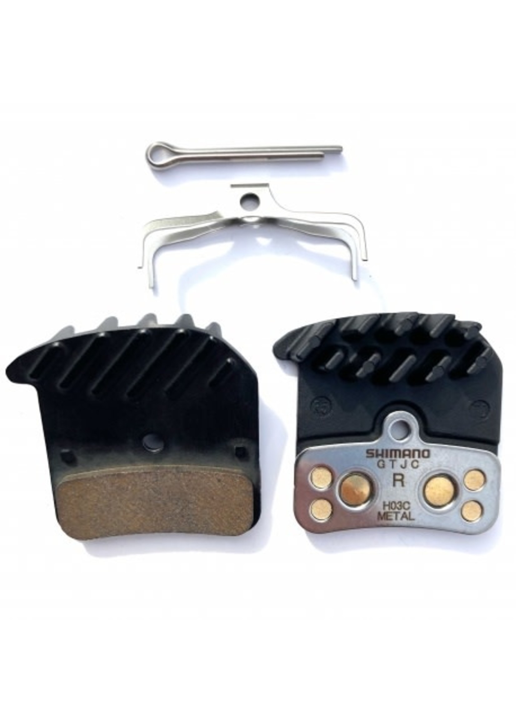 Shimano Shimano H03A-RF Disc Brake Pad and Spring - Resin Compound, Finned Alloy Back Plate