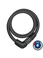 Abus Abus Tresor 6412C Cable Lock - Combination, 2.8', With Bracket, Black