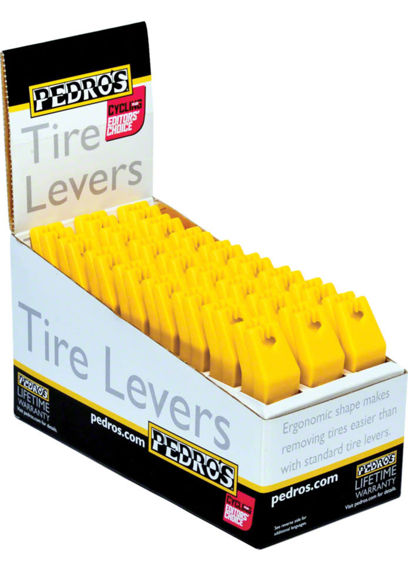 Pedro's Pedro's Tire Levers 24x2 Pack Tire Lever Counter Display, Yellow