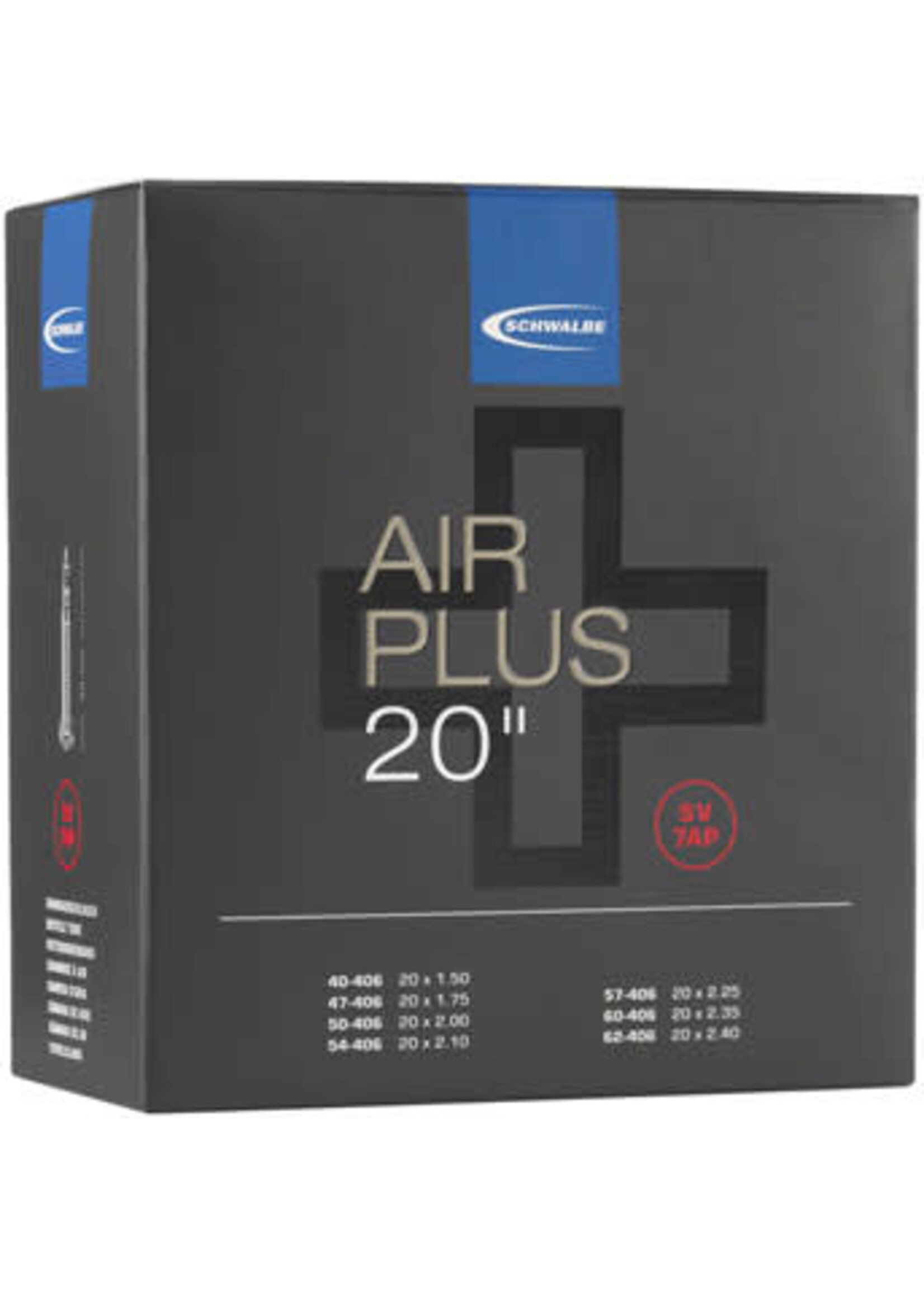 Schwalbe Schwalbe Air Plus Tube - 20 x 1.5 - 2, 40mm Presta Valve