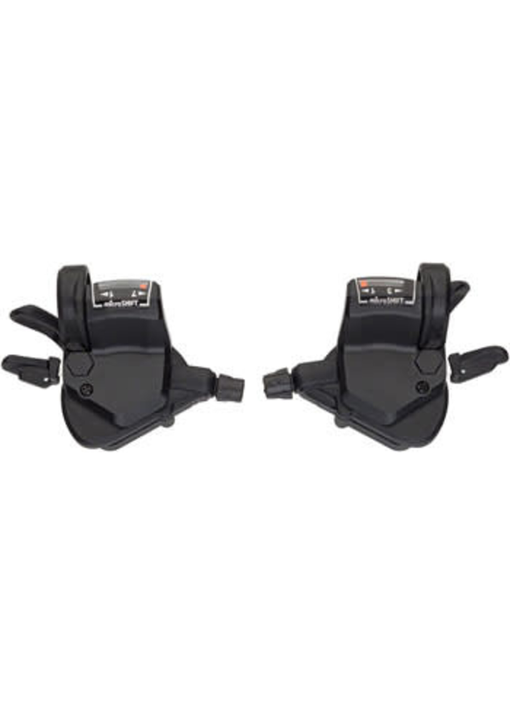 MicroShift microSHIFT Mezzo Thumb-Tap Shifter Set, 7-Speed, Triple, Optical Gear Indicator, Shimano Compatible