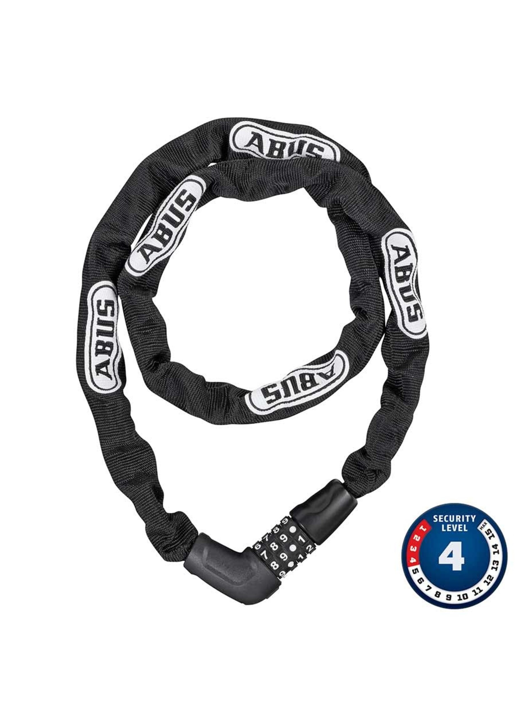 Abus Abus, Steel-O-Chain 5805C Chain with combination lock, 5mm x 110cm (5mm x 3.6'), Black