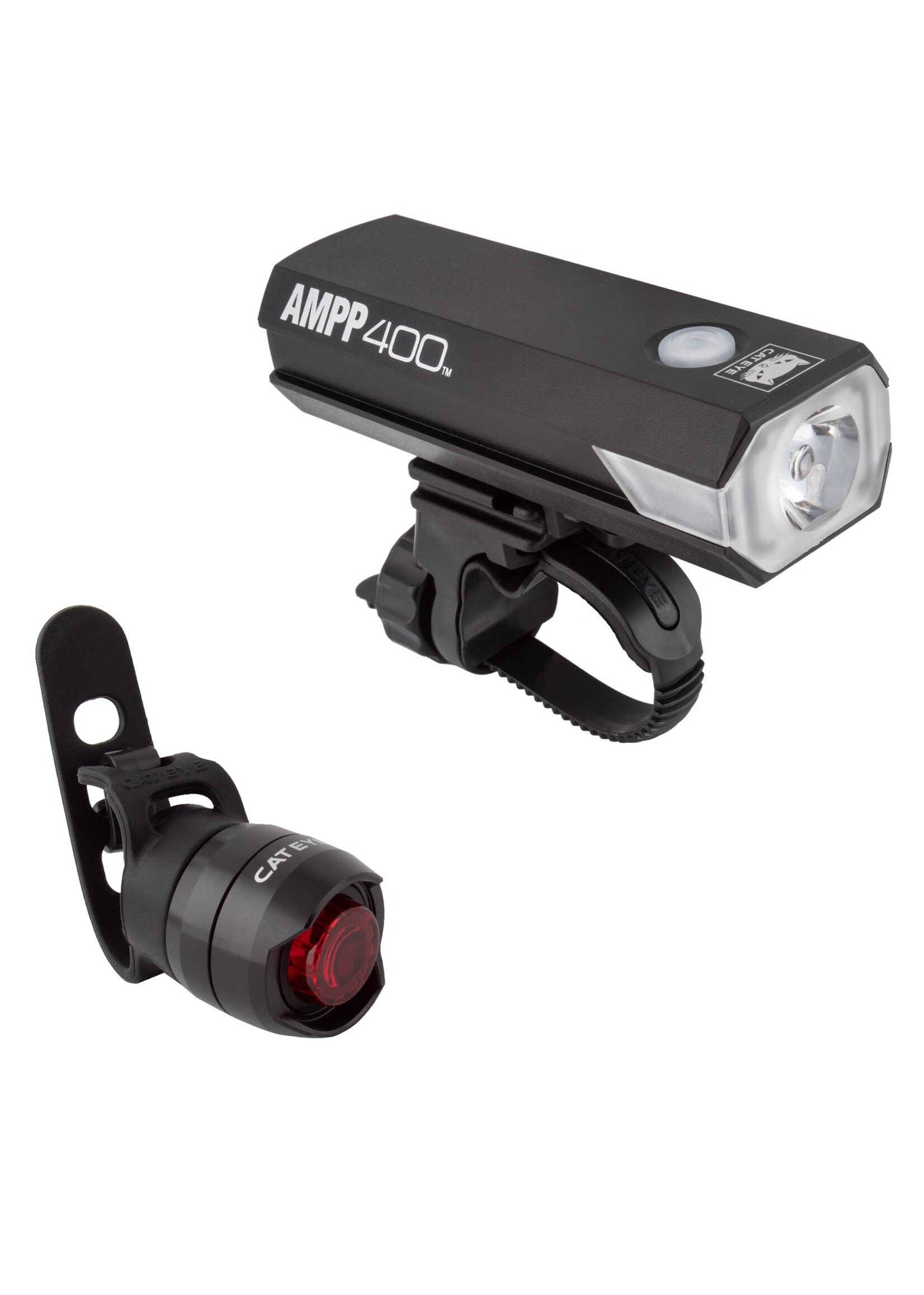 Cateye LIGHT CATEYE HL-EL084RC TL-LD160RC AMPP100/ORB-RC COMBO BK