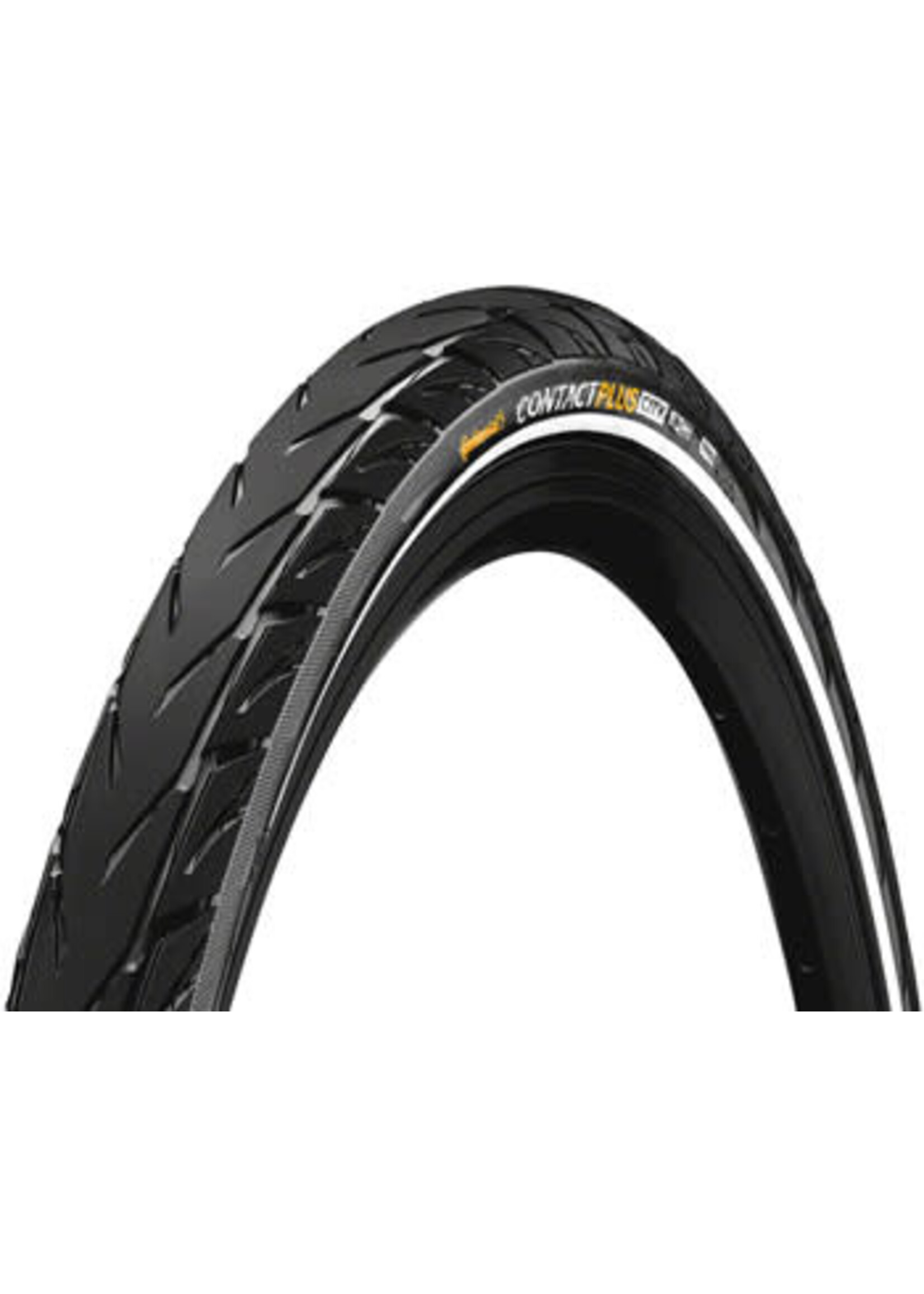 Continental Continental Contact Plus City Tire - 700 x 42, Clincher, Wire, Black/Reflex, SafetyPlus Breaker, E50