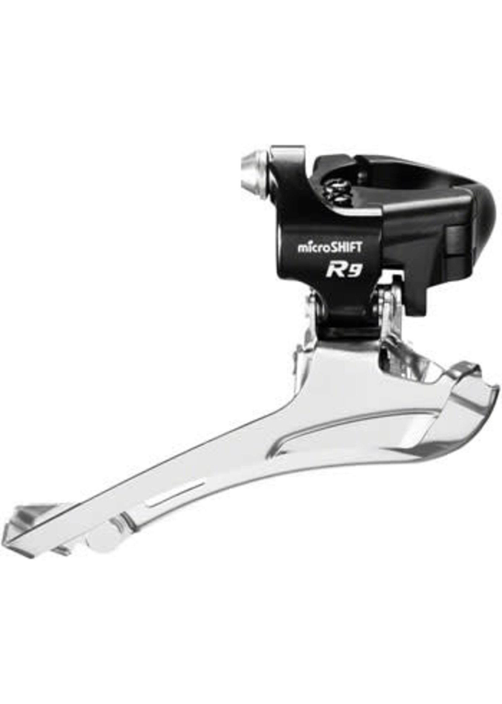 MicroShift microSHIFT R9-B Double Front Derailleur - 9-Speed, Double, 46-52t Max, Band Clamp, Shimano Road Compatible