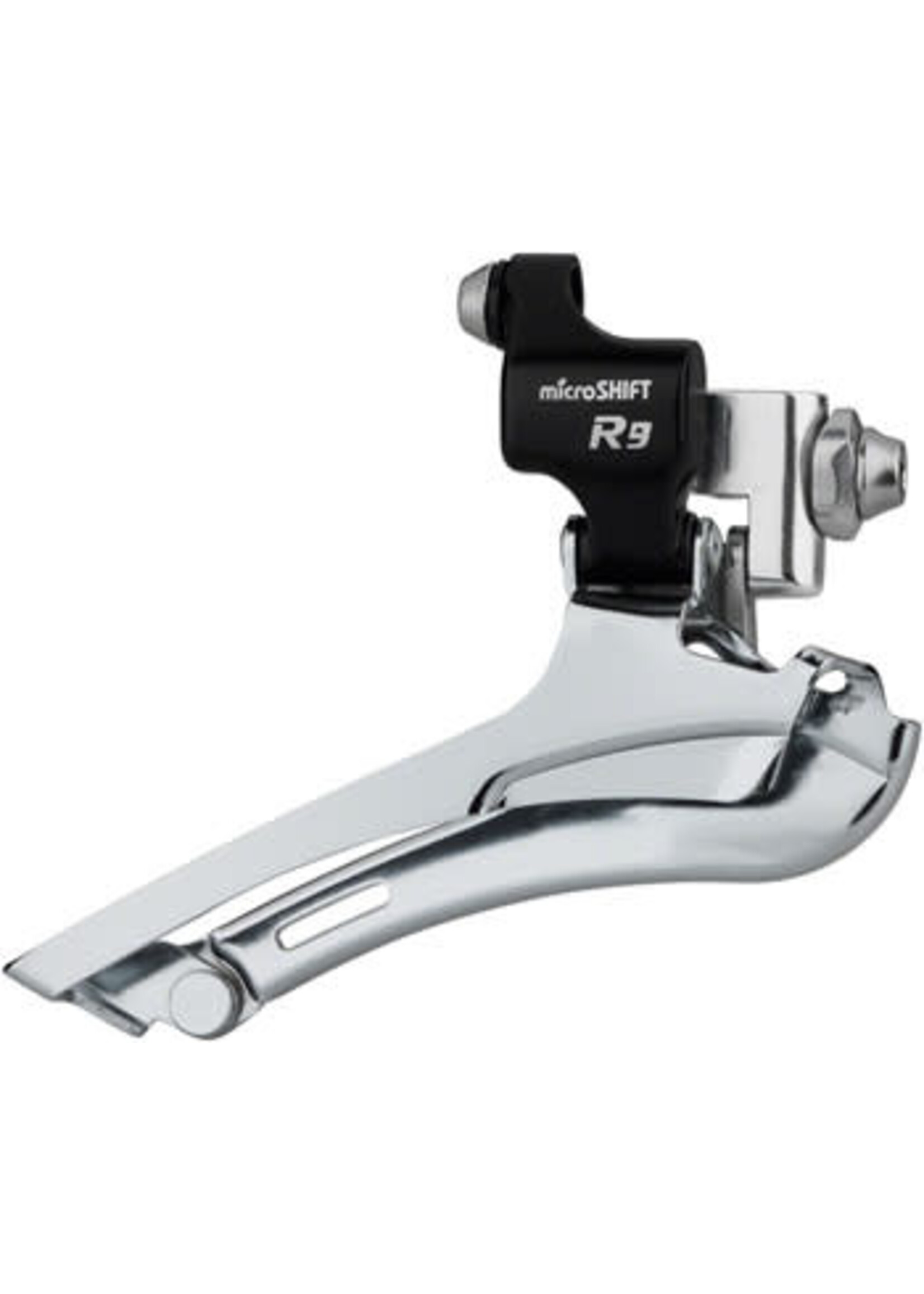 MicroShift microSHIFT R9-F Double Front Derailleur - 9-Speed, Double, 46-52t Max, Braze-On, Shimano Road Compatible