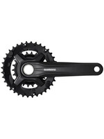 Shimano Shimano FC-MT210-2 Crankset - 175mm, 9-Speed, 36/22t, Riveted, 48.8mm Chainline, Black