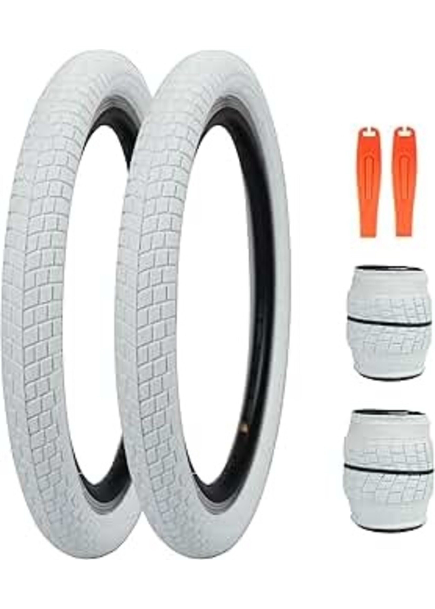 Meghna MEGHNA Kids Bike Tire 20 x 2.125 inch  White w/tubes