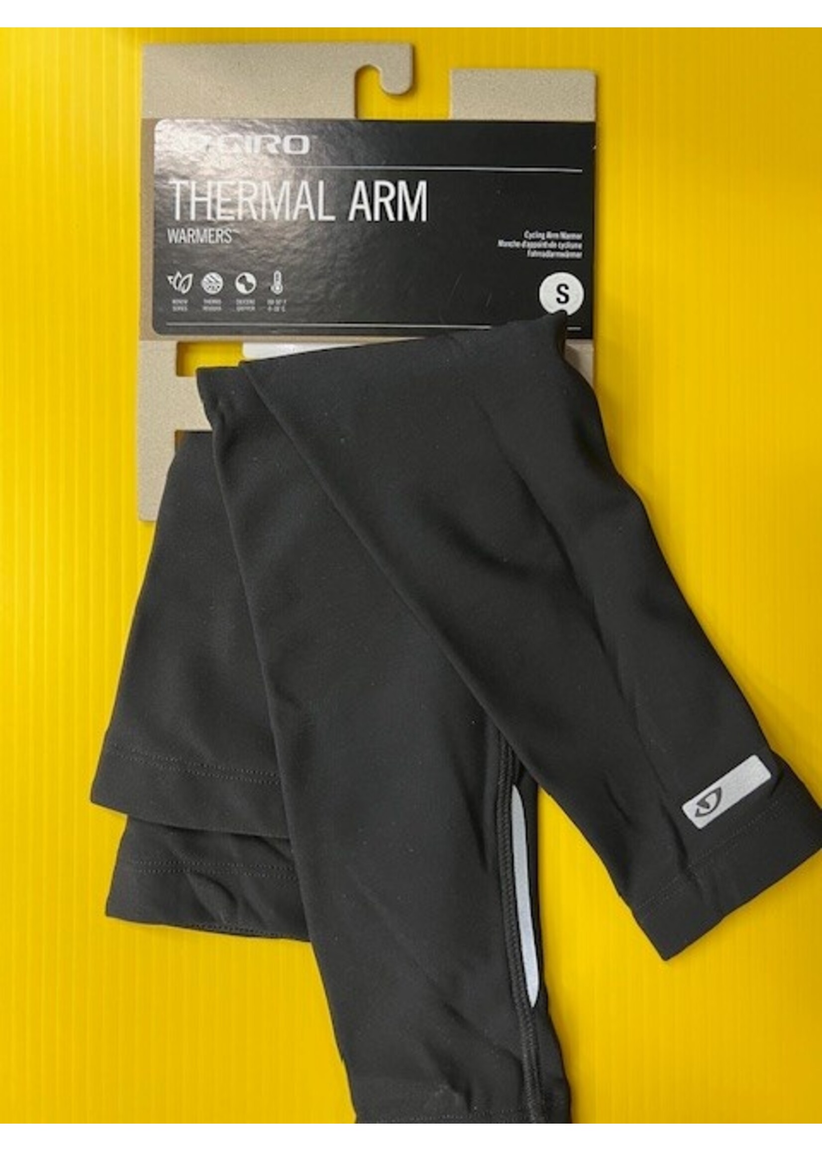 Giro GIRO Thermal Arm Warmers Black Small with Reflective Material