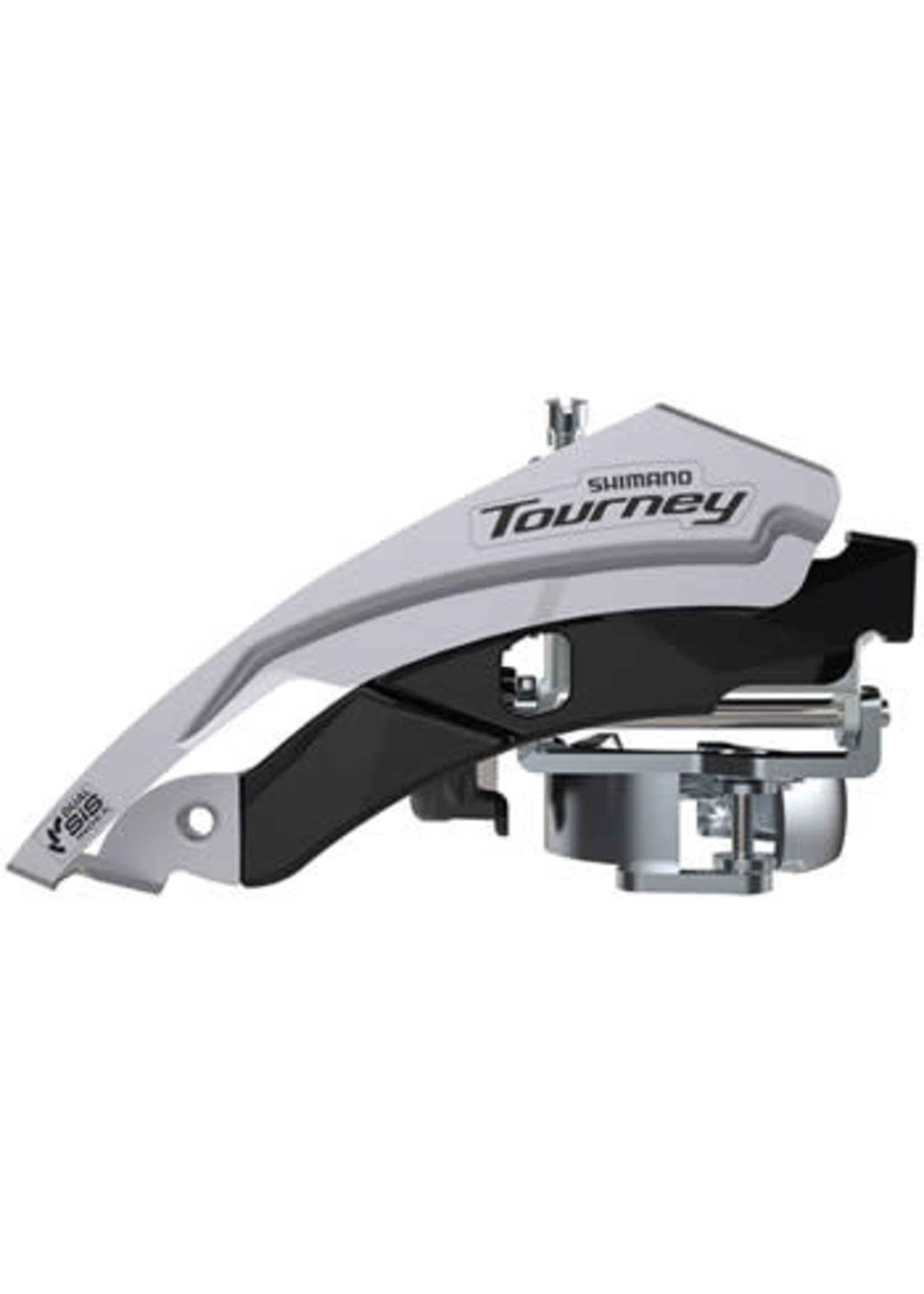 Shimano Shimano Tourney FD-TY600-L6 Front Derailleur - 6/7/8-Speed, Triple, Top Swing, Dual Pull, 31.8/34.9mm, 66-69° Chainstay Angle, 18t Cap.