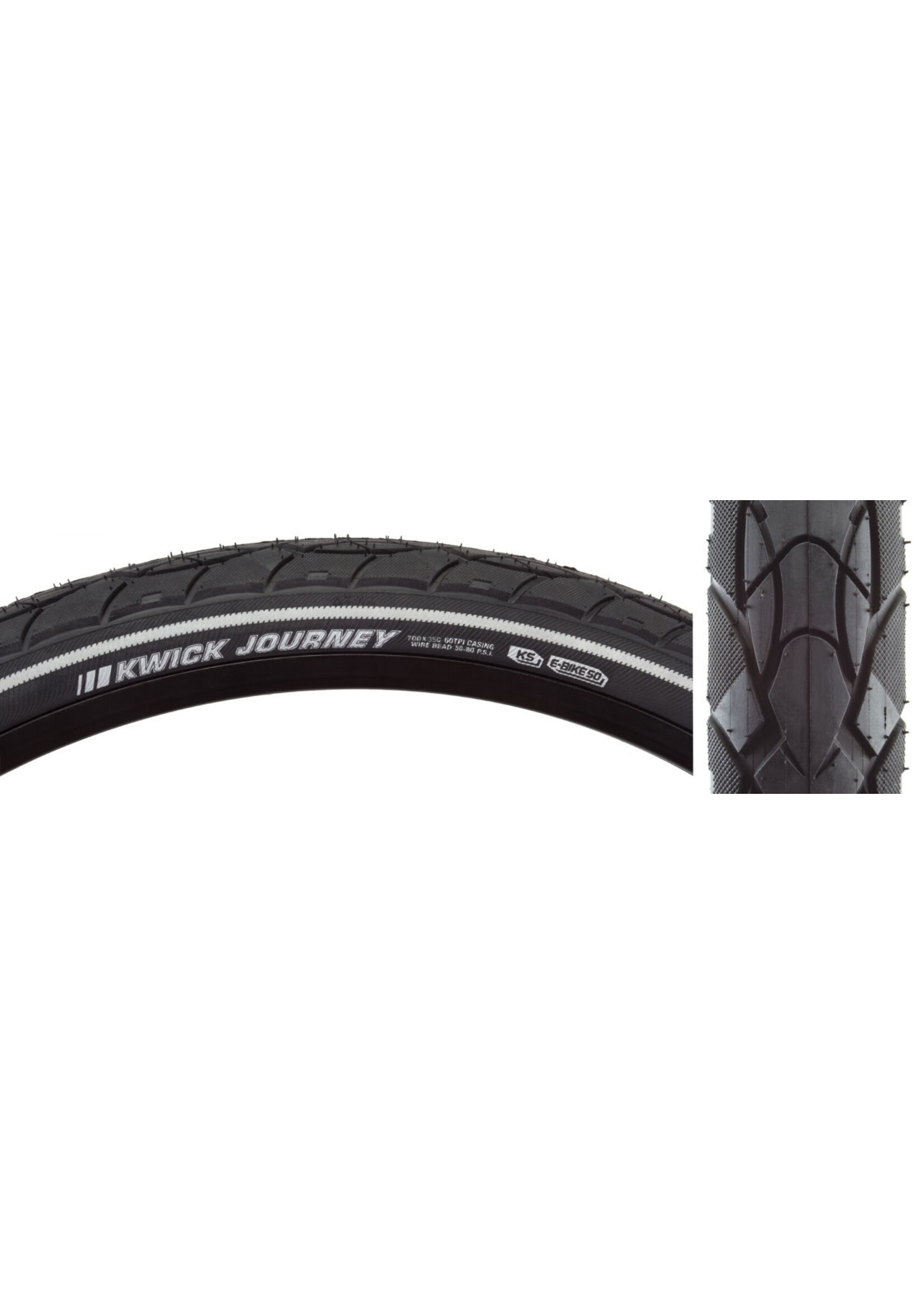 Kenda TIRE KEN KWICK JOURNEY SPORT 700x35 BK/BK/REF SRC/KS/60 WIRE 80psi E50
