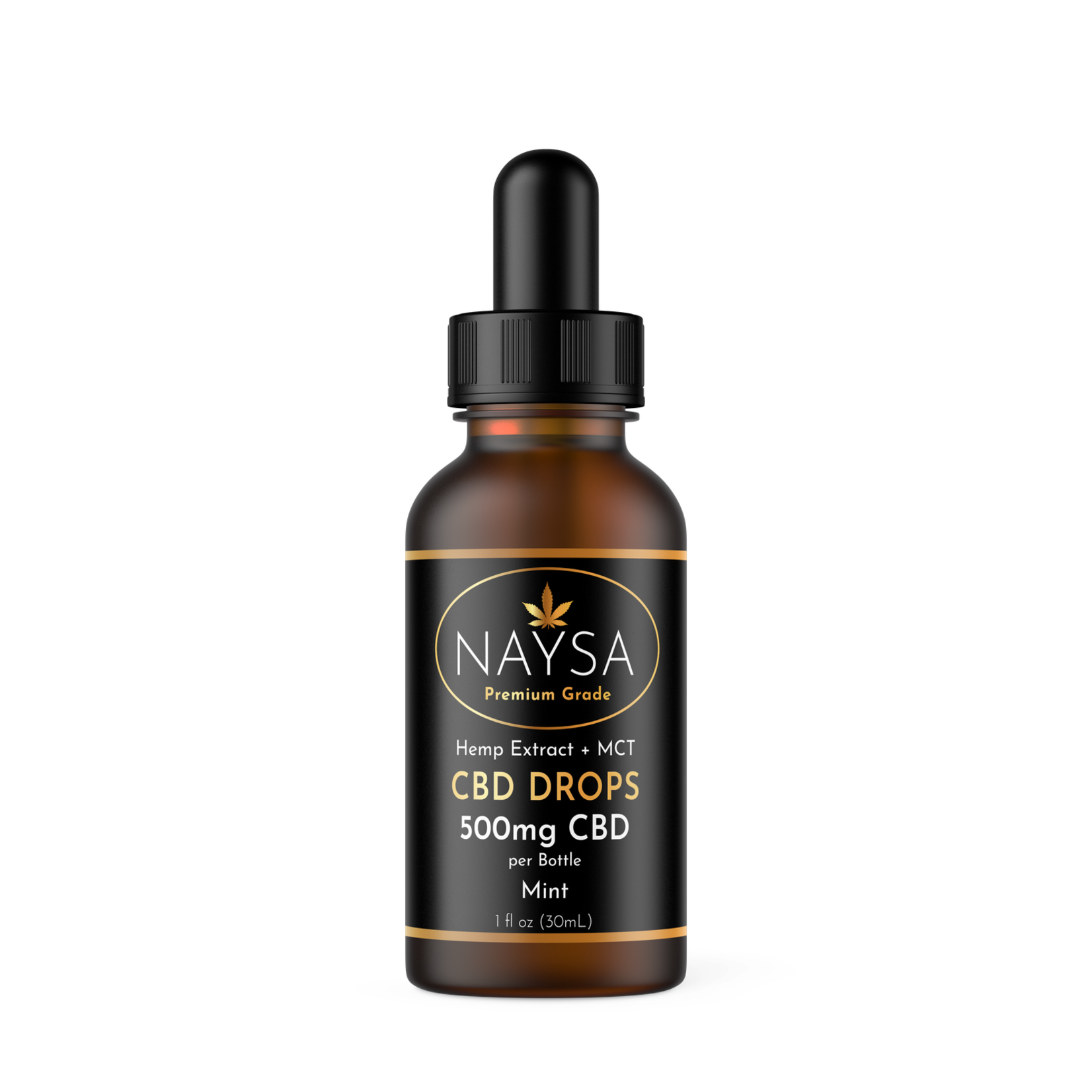 Naysa CBD Tincture Drops with MCT- Mint 500mg (NAYSA)