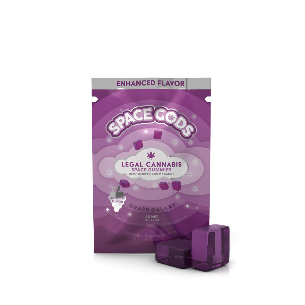 Space Gods Delta 9 Gummies (2pk)-Grape Galaxy - Clover Kratom
