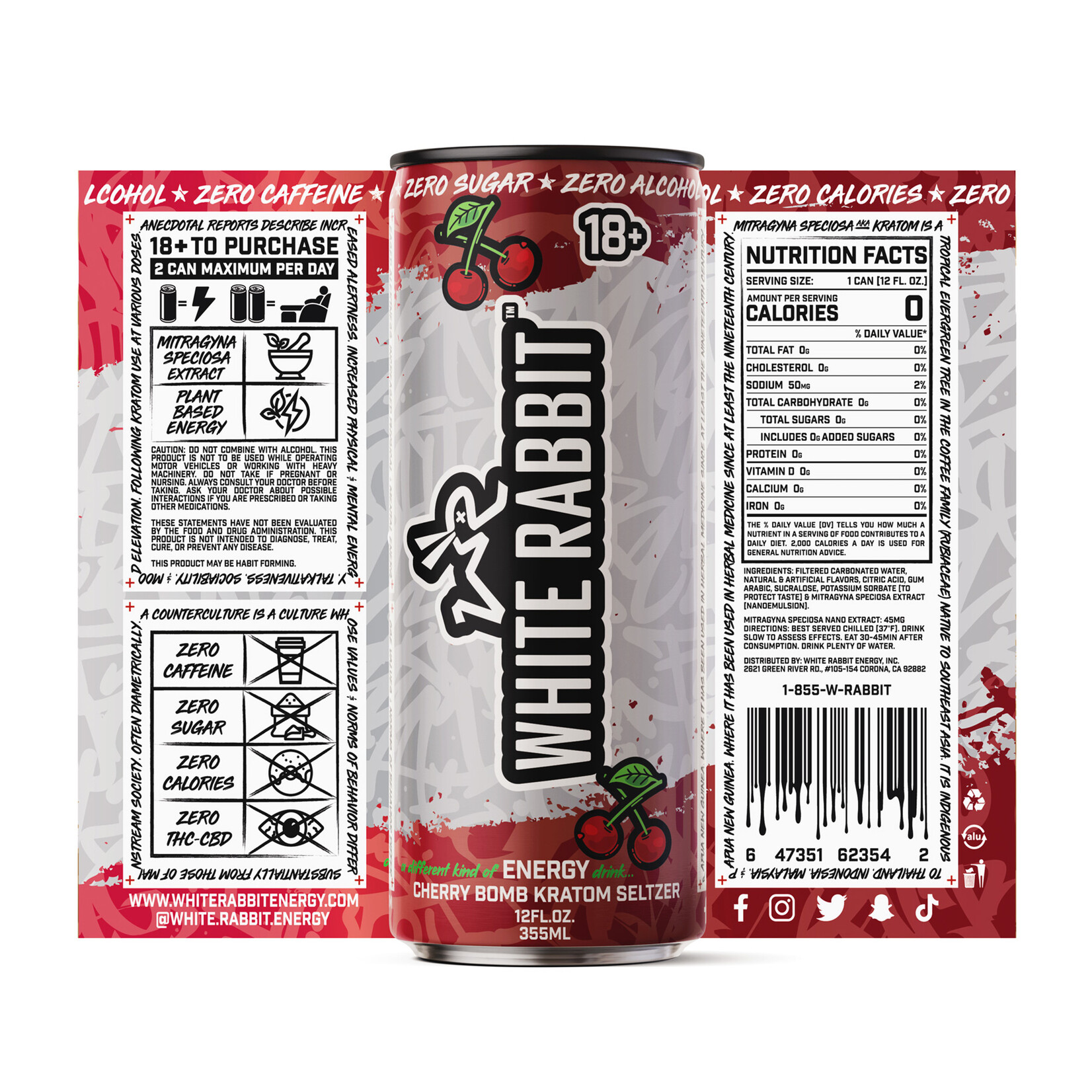 White Rabbit Energy White Rabbit- Cherry Bomb Seltzer