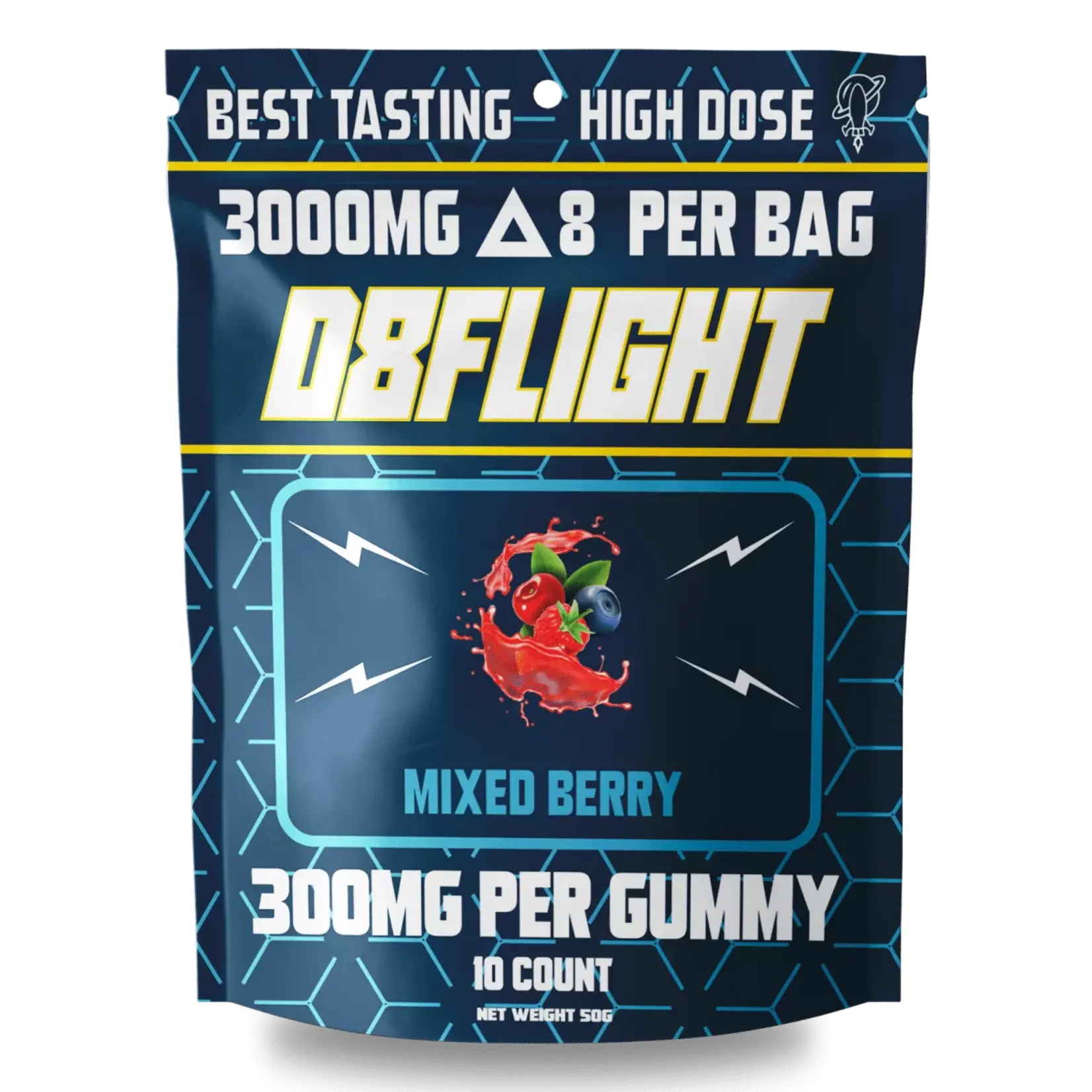 D8 Flight Heavy Hitter Gummies 3000mg- Mixed Berry