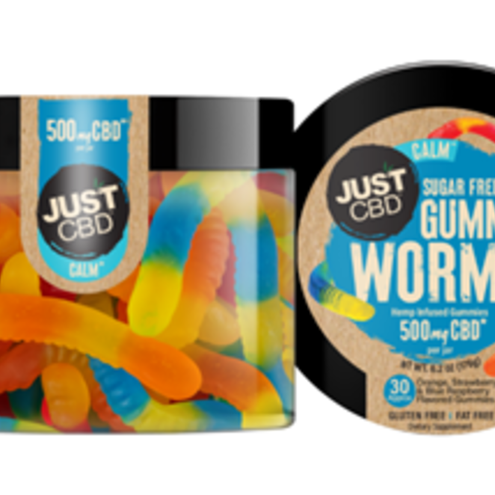 Just CBD Gummy Worms-Sugar Free CBD Gummies (Just CBD)
