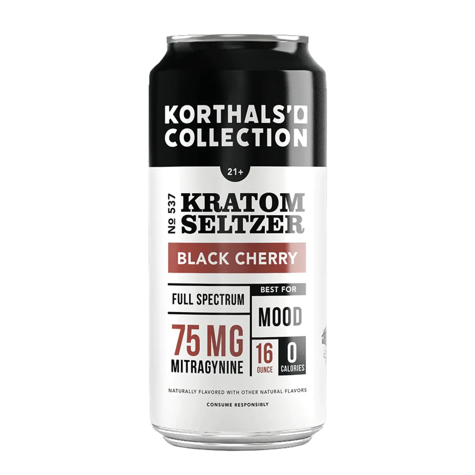 Korthal's Korthal’s No 537 Black Cherry Kratom Seltzer - 75mg