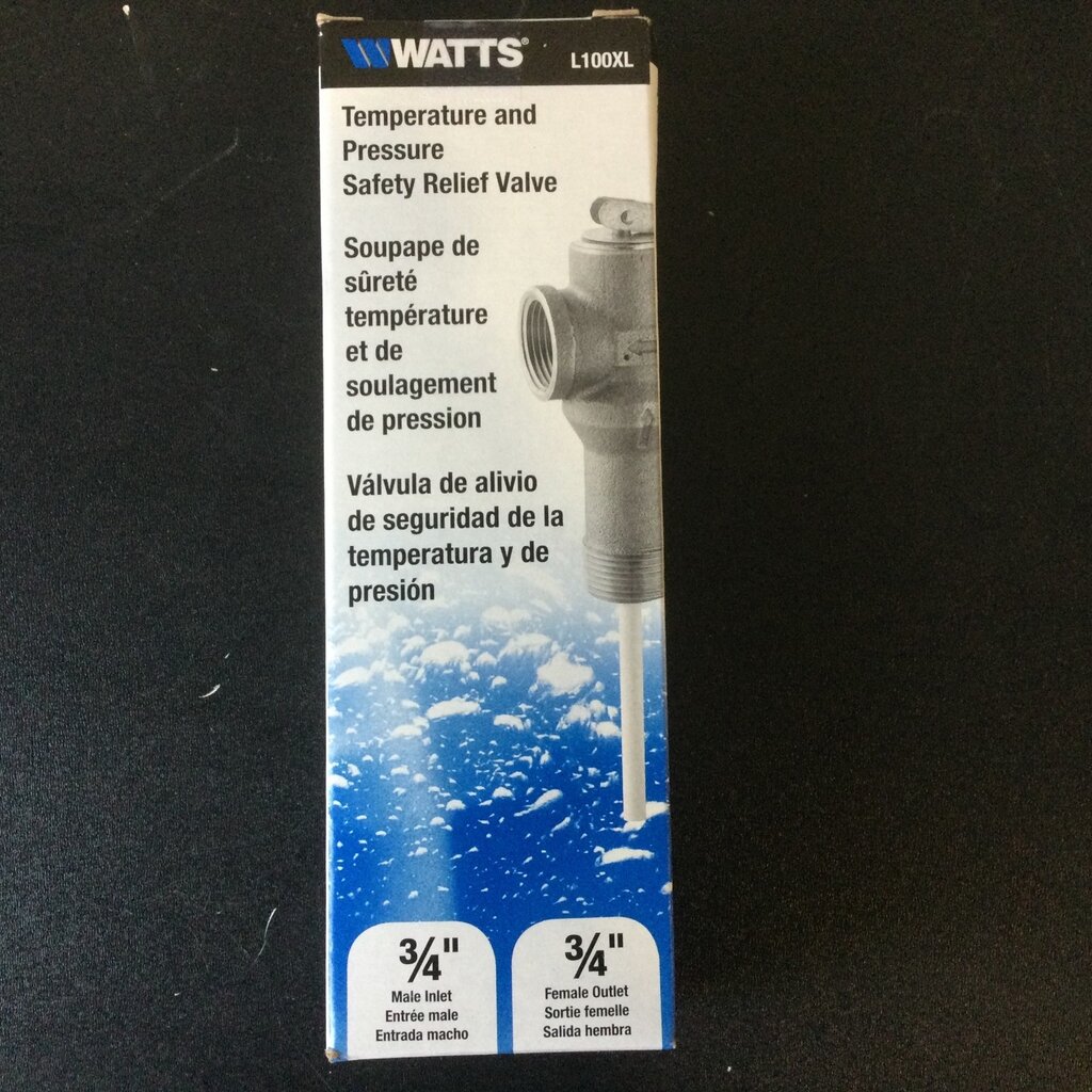 WATTS 3/4  PRESSURE SAFETY RELIEF VALVE 150#, 210°,  105,000 BTU (LONG SHANK)
