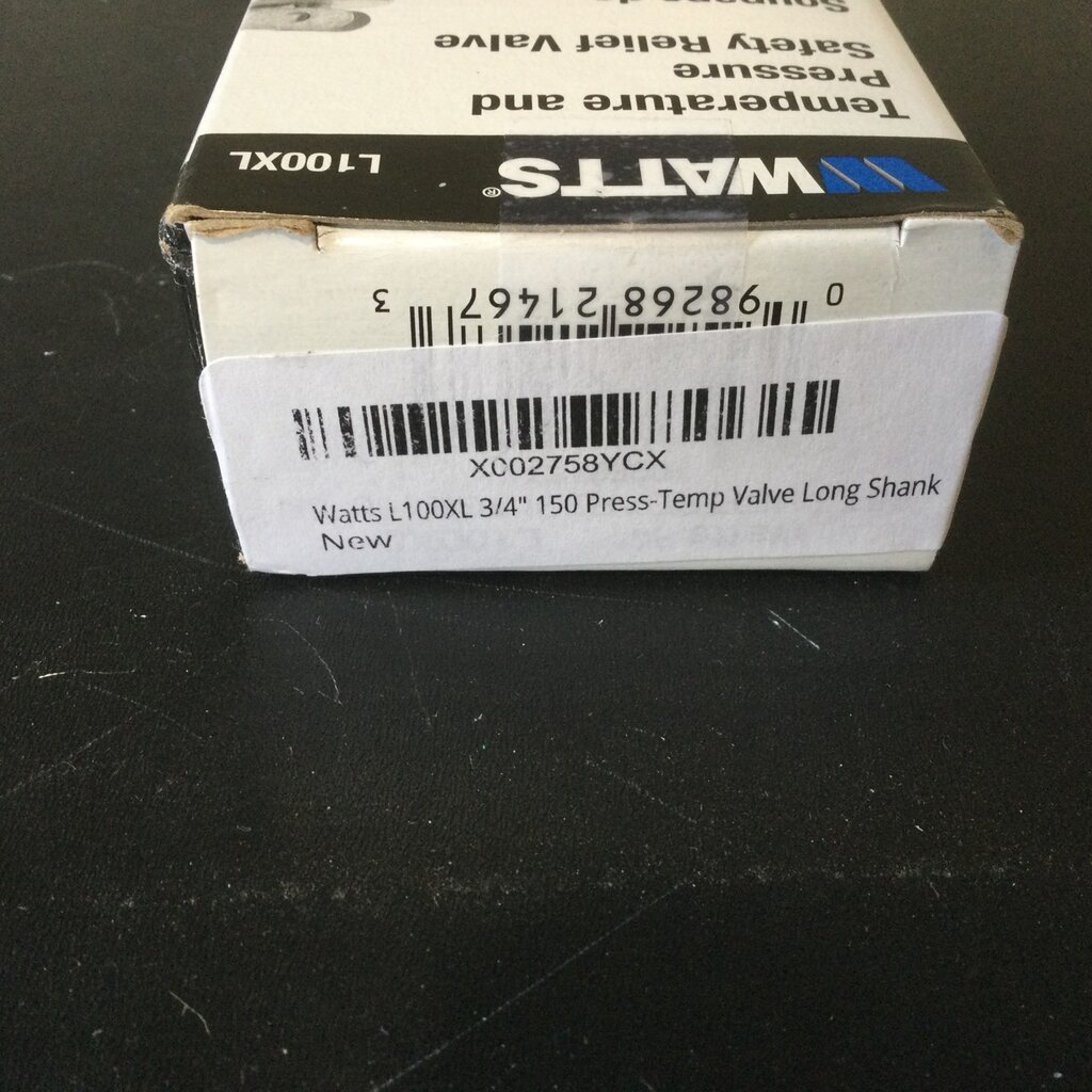 WATTS 3/4  PRESSURE SAFETY RELIEF VALVE 150#, 210°,  105,000 BTU (LONG SHANK)