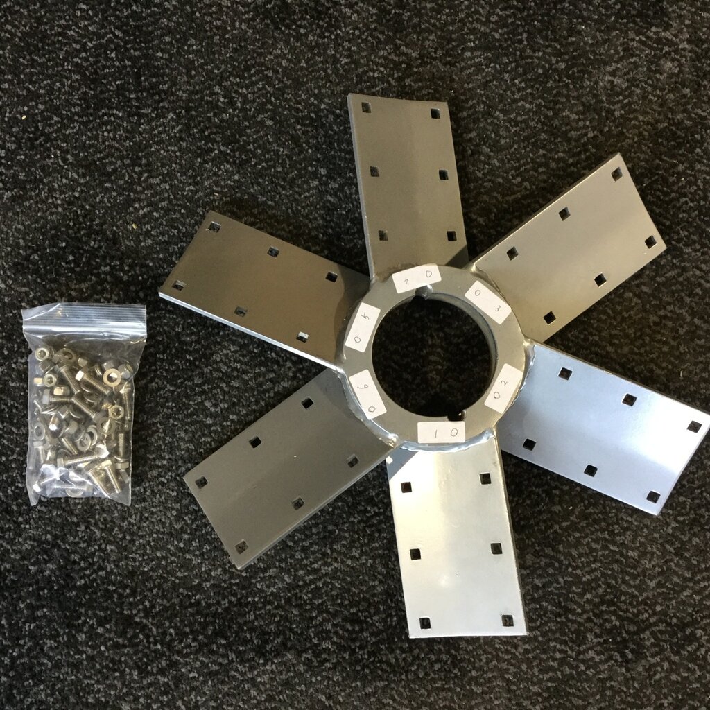 VES 72" CYCLONE / ECVC / PPF 6-WING BLADE ASSEMBLY W/ HUB