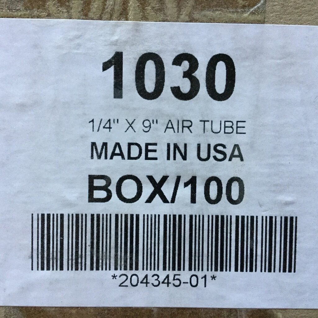 MILK-RITE 1030 - BOUMATIC SHORT AIR TUBE 1/4 ID X 9" (CS 100)