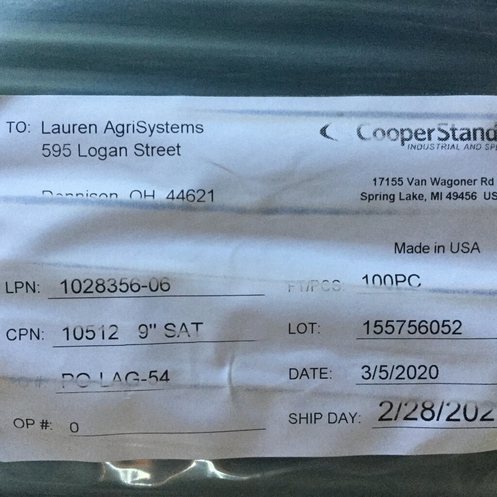 LAUREN SHORT AIR TUBE 9/32 X 9" (PKG 100)