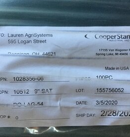 LAUREN SHORT AIR TUBE 9/32 X 9" (PKG 100)