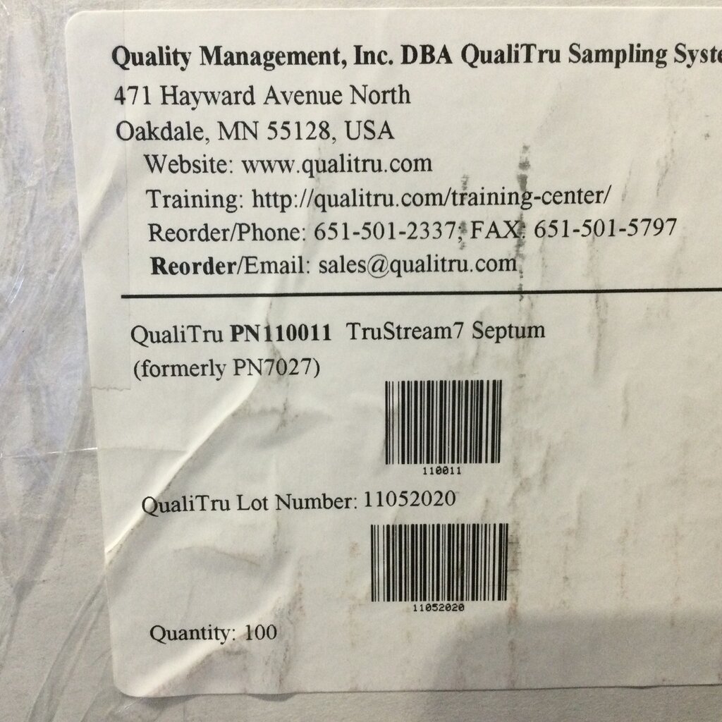 QUALITRU TRUSTREAM 7-PORT SAMPLER (PKG 100)