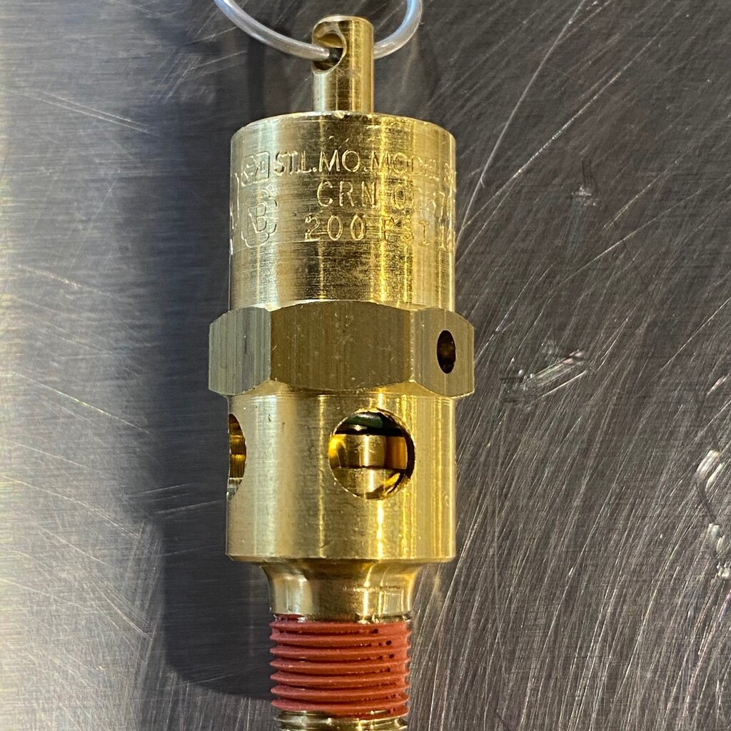 AIR SAFETY RELIEF VALVE HARD SEAT 1/8 NPT, 200 PSI