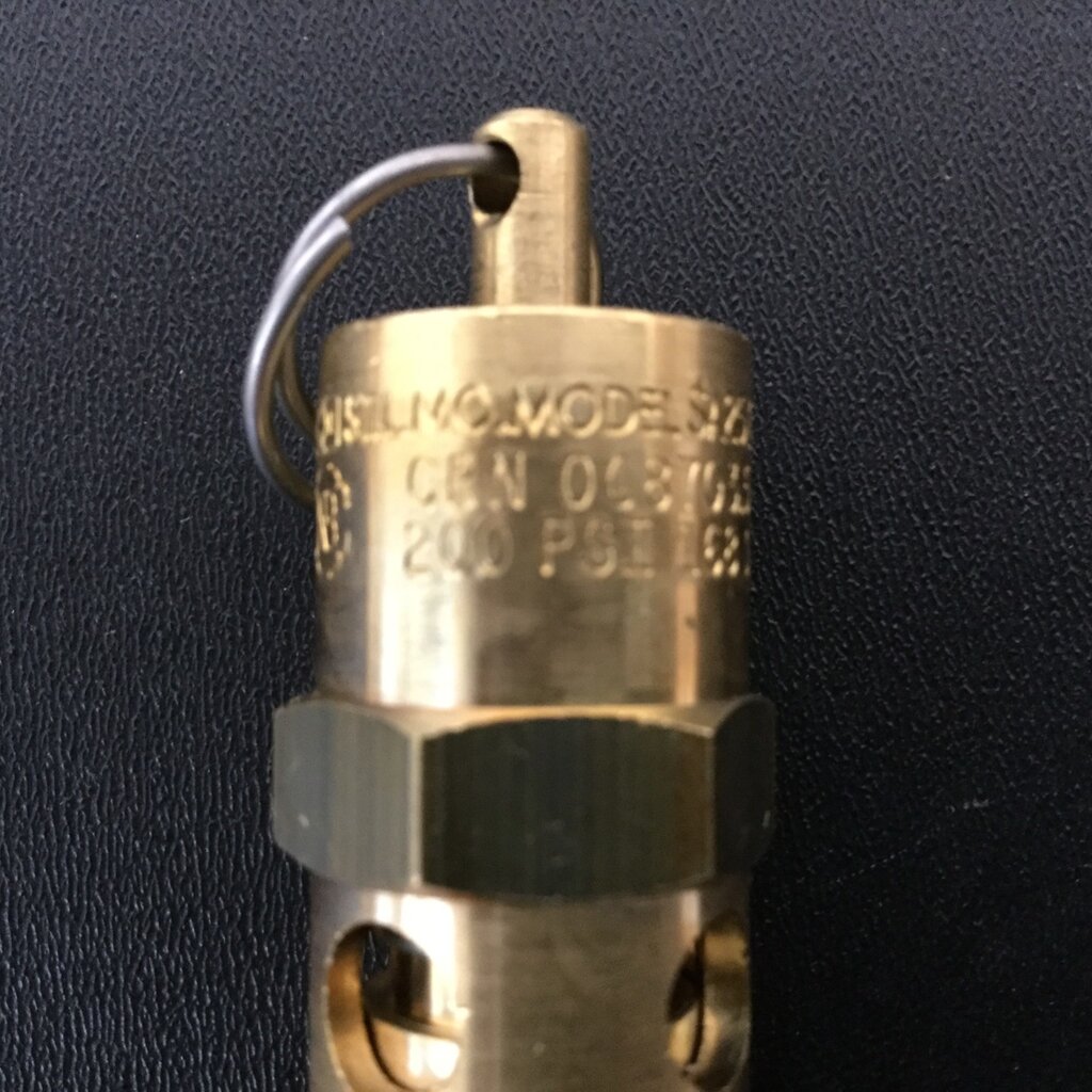 AIR SAFETY RELIEF VALVE HARD SEAT 1/4 NPT, 200PSI
