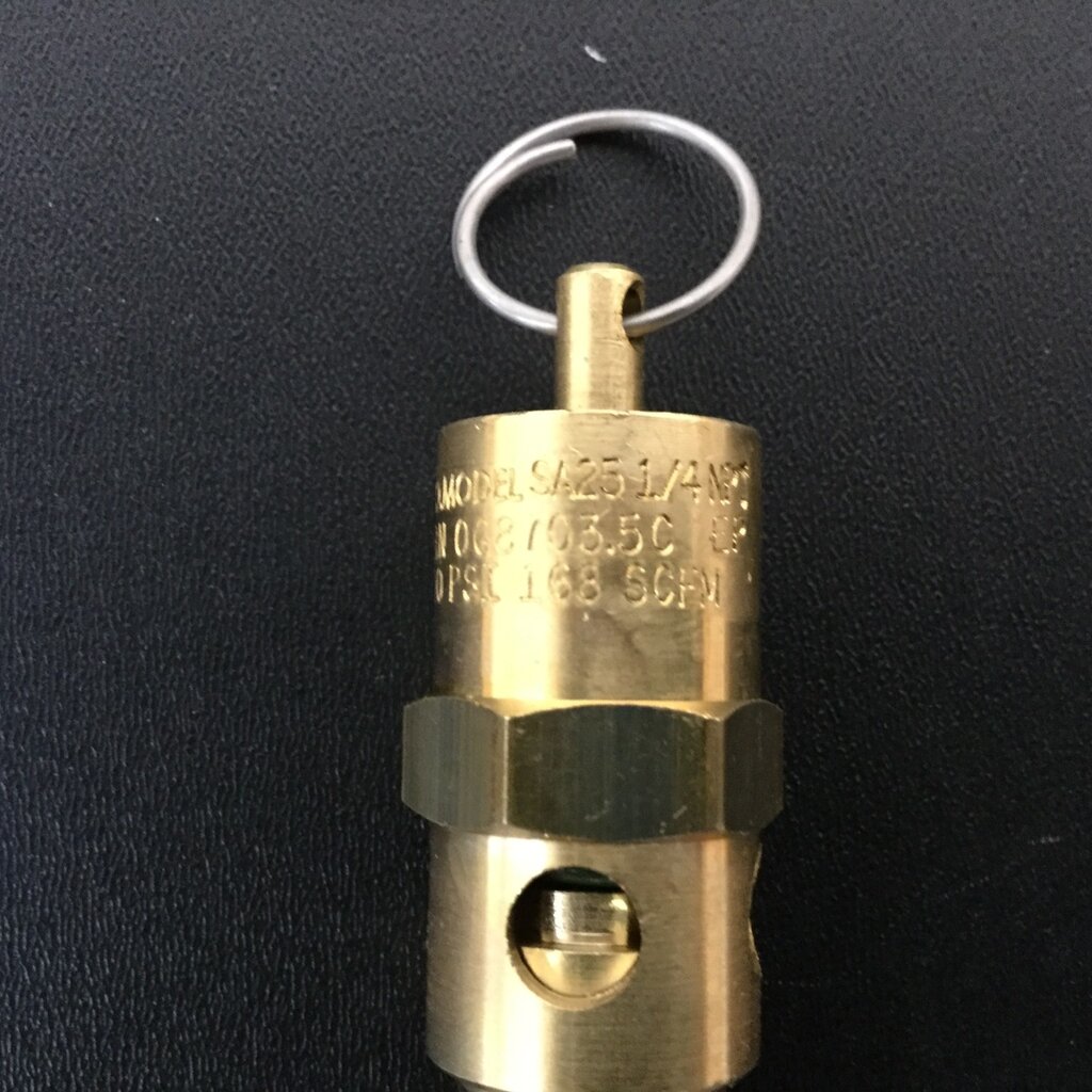 AIR SAFETY RELIEF VALVE HARD SEAT 1/4 NPT, 200PSI