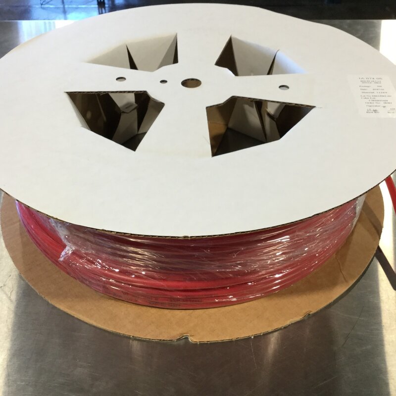 3/8 RED POLYETHLENE HARD TUBING (PER FT)