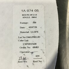 3/8 RED POLYETHLENE HARD TUBING (PER FT)