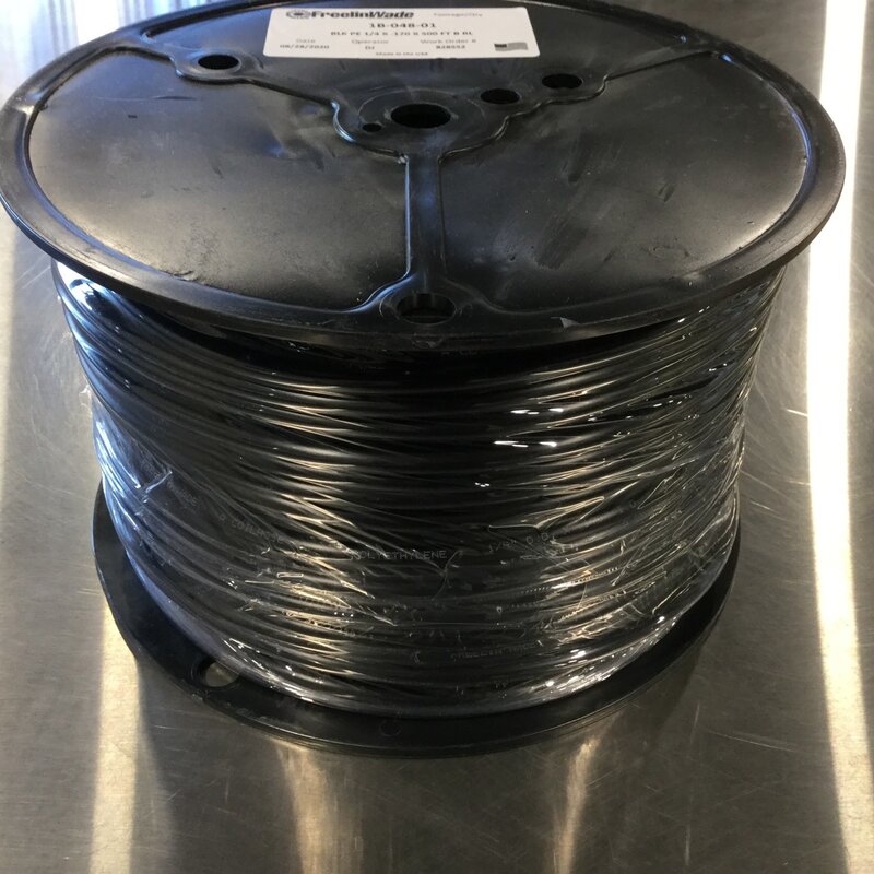 1/4 BLACK POLYETHLENE HARD TUBING (PER FT)