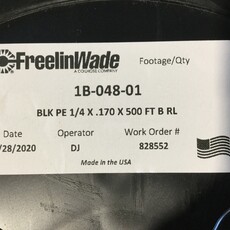 1/4 BLACK POLYETHLENE HARD TUBING (PER FT)