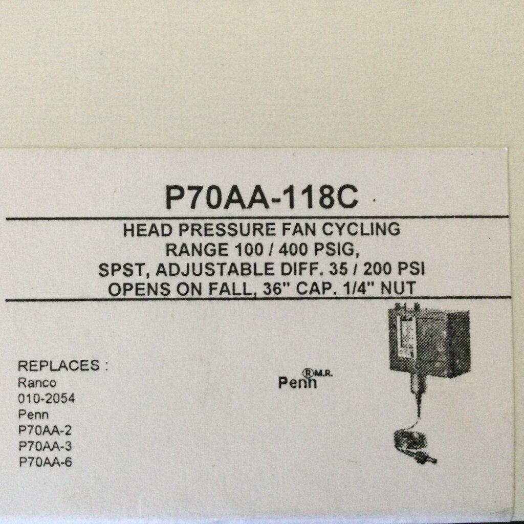 PRESSURE CONTROL SWITCH