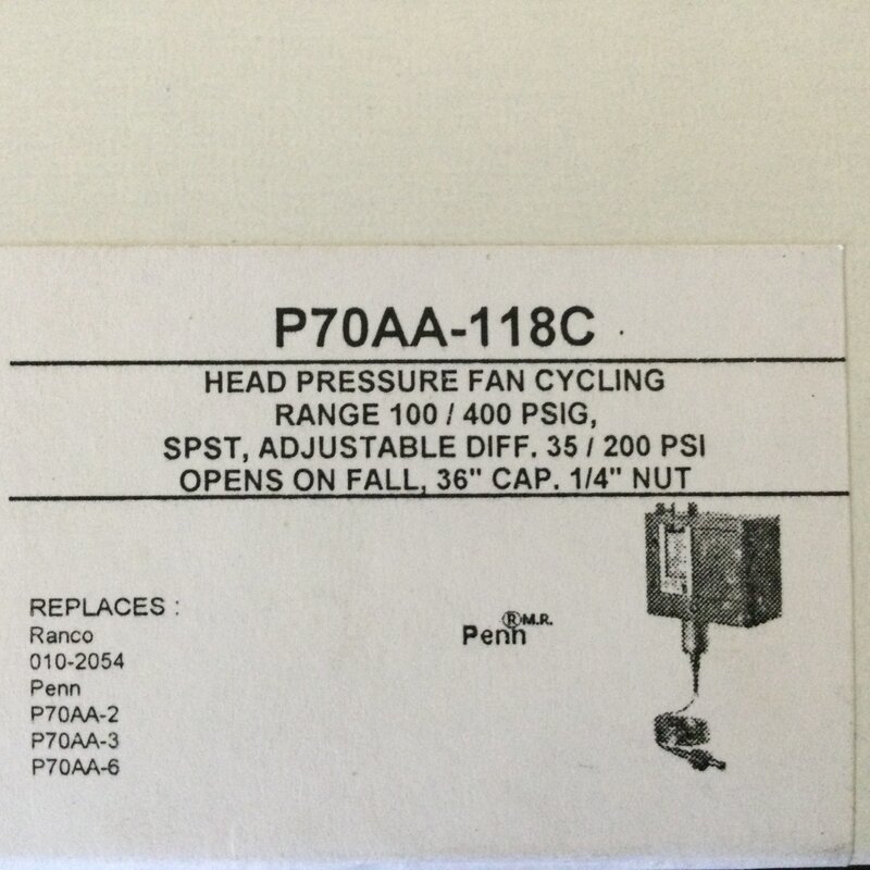 PRESSURE CONTROL SWITCH