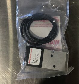 4-WAY DIRECT ACTING SOLENOID VALVE, 24VDC, 4.5 WATTS,125 PSI, 1/8-27 PORTS