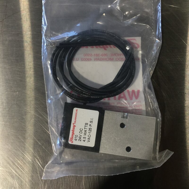 4-WAY DIRECT ACTING SOLENOID VALVE, 24VDC, 4.5 WATTS,125 PSI, 1/8-27 PORTS